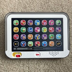 Fisher-Price White and Gray Learning Tablet